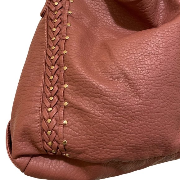 Under One Sky Faux Leather Exterior Brown Pouch Zipper Closure Pockets Inside - Picture 8 of 16